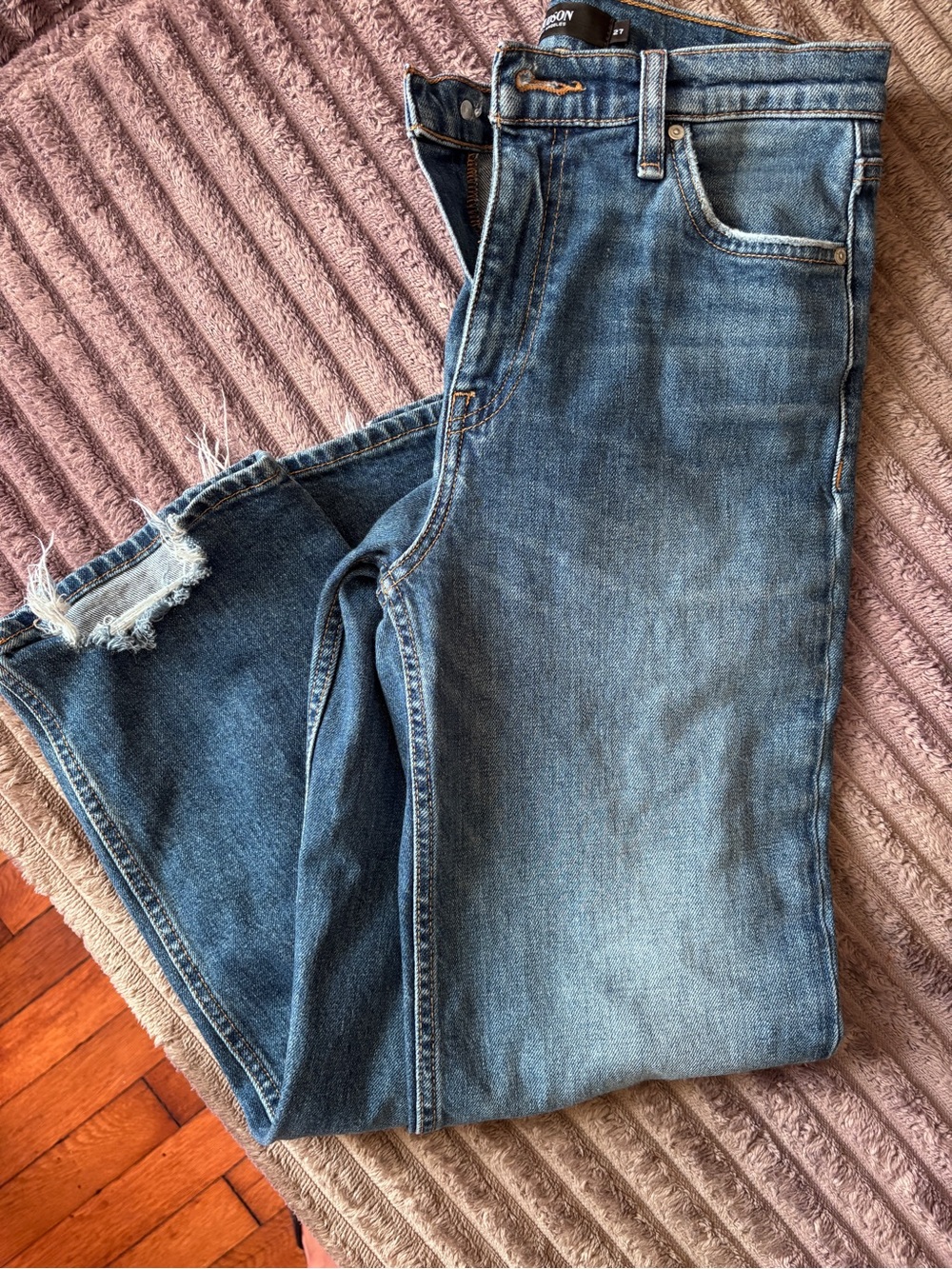 Hudson Remi Straight Crop Women’s Jeans with frayed raw hem … - Picture 4 of 4